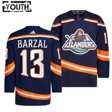 Børn NHL New York Islanders Trøje Mathew Barzal 13 Adidas 2022-23 Navy Reverse Retro 2.0 Authentic